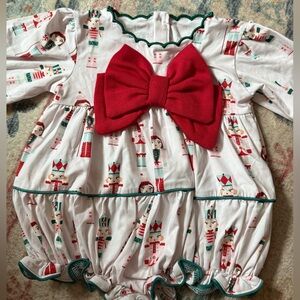 Festive Red Bow Holiday Dress